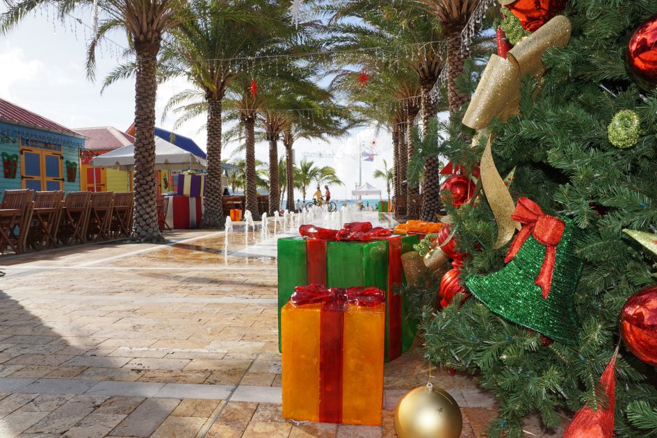 Philipsburg, the Dutch capital of St Maarten at Christmas.